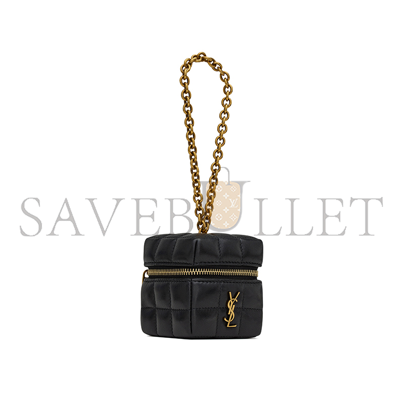 YSL CASSANDRE MATELASSÉ CARRÉ MINI CUBE ON CHAIN IN LAMBSKIN 773592AABVP1000 (8*6.5*6.5cm)