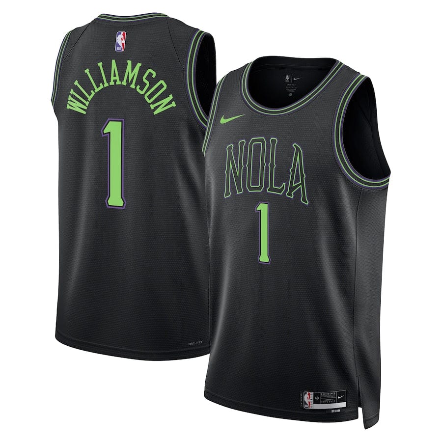Men's New Orleans Pelicans Zion Williamson  Black 2023-2024 season Jersey - City Edition