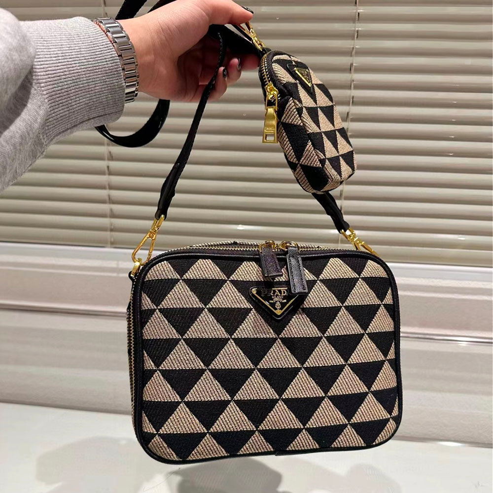 Prada Symbole Jacquard knitted handbag（Replica）