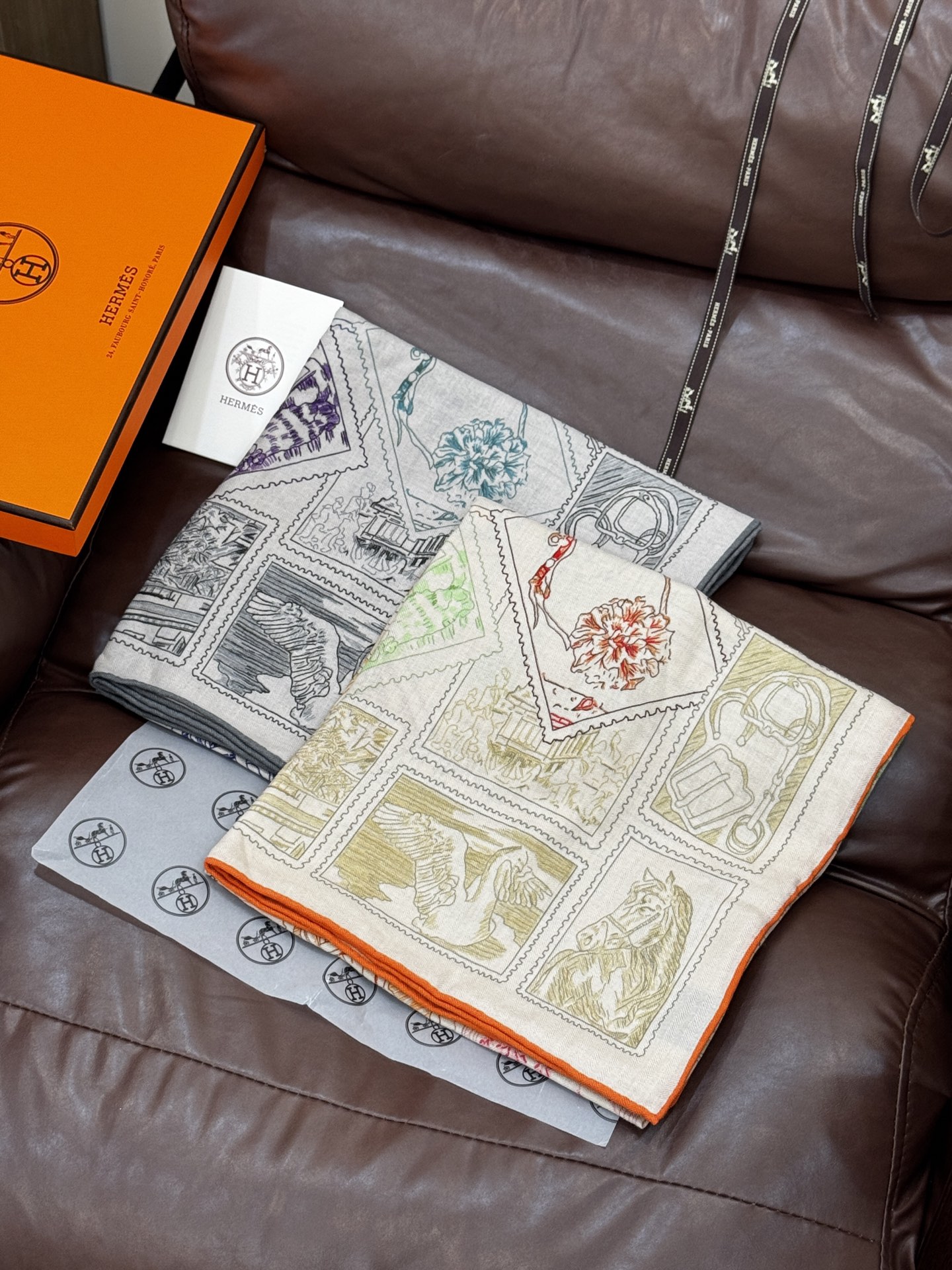 TOP HERMES Square Silk and Wool Scarf 140x140cm - 2 Colors