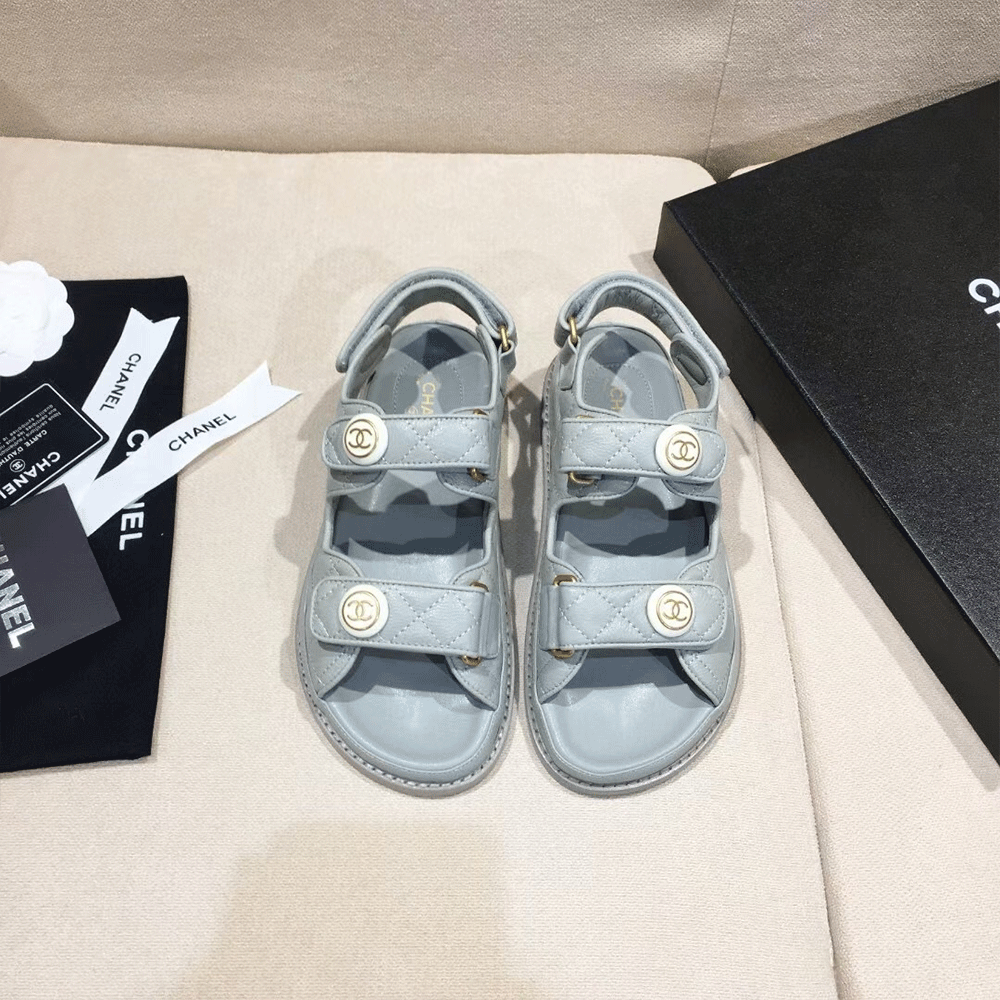 Chanel  Flat Velcro sandals Slide（Replica）