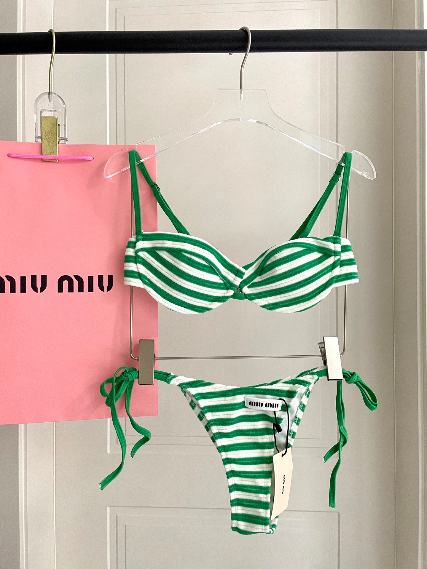 TOP Miu Miu Bikini Swimsuit - Green