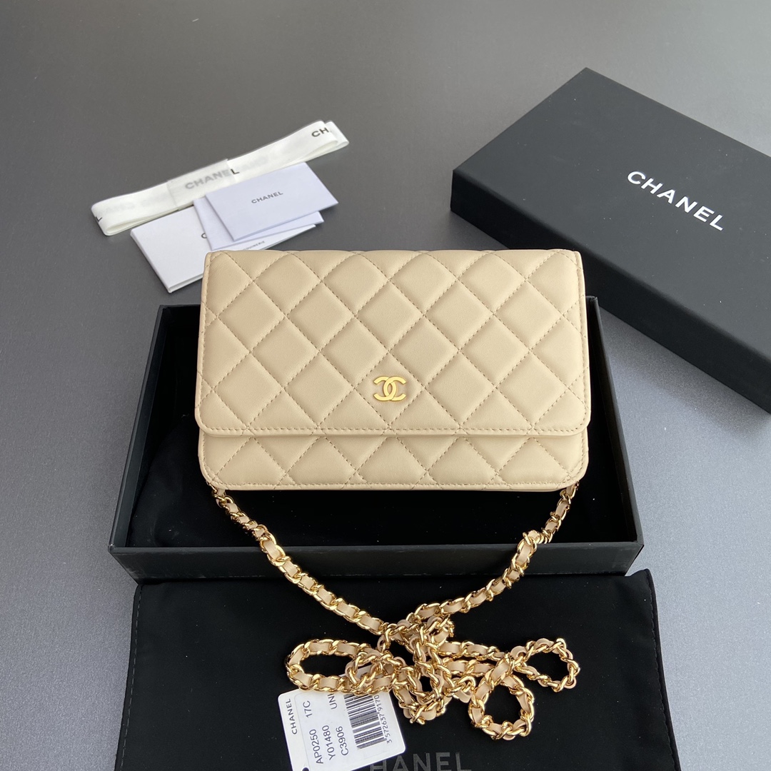 TOP CHANEL WOC Lambskin Flap Bag 20×13×3.5cm - 2 Color