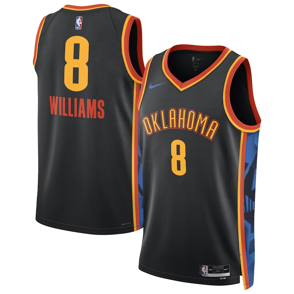 Unisex Oklahoma City Thunder Jalen Williams Black 2024/25 Swingman  Jersey - City Edition