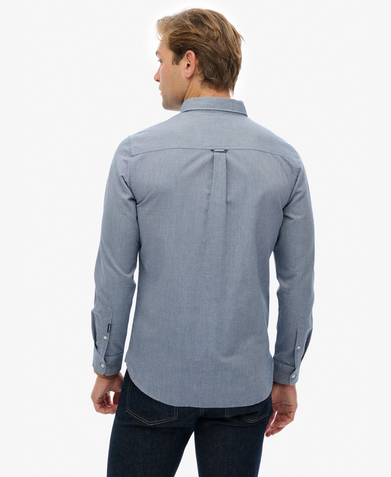 Classic Oxford Long Sleeve Shirt | Azure Blue Chambray Oxford