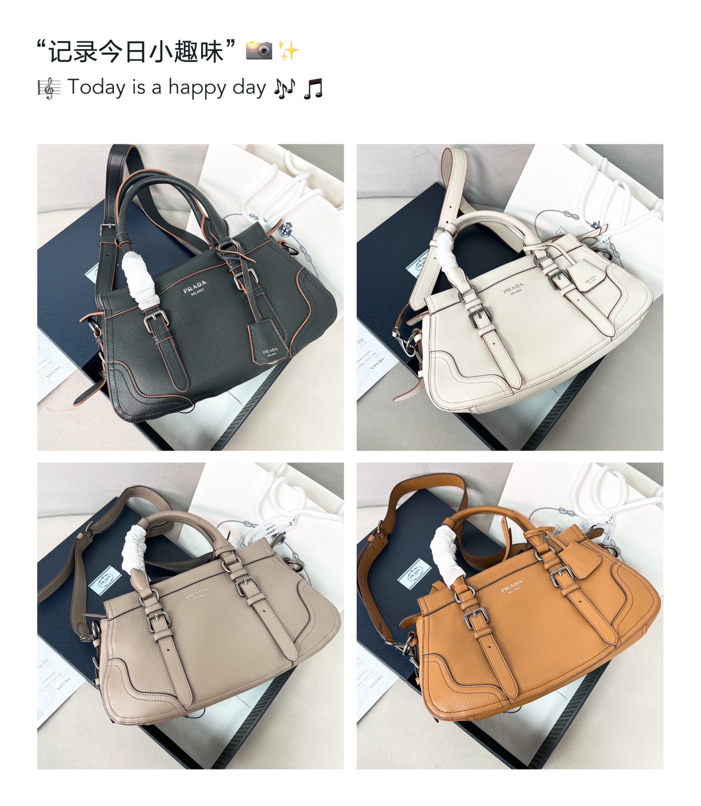 TOP PRADA Handbag 35×22×11cm- 4 Colors