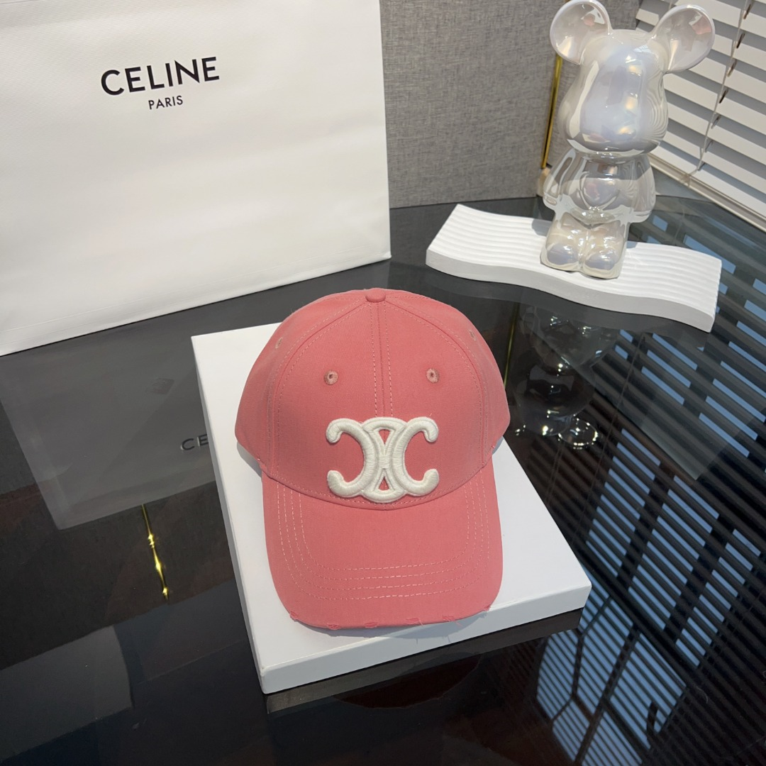 Ceiline Letter Embroidered Cap   Sunhat （Replica）