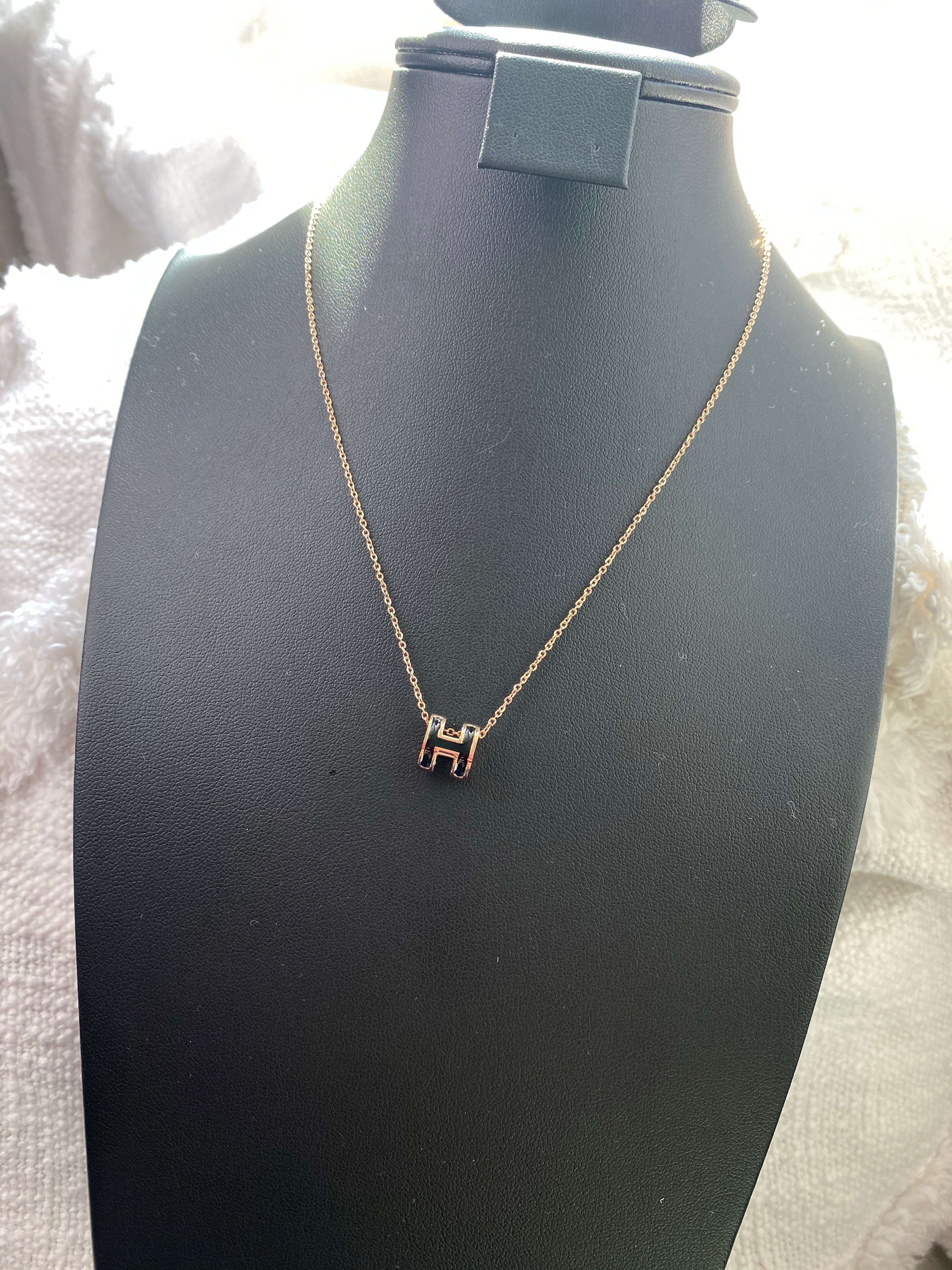 TOP HERMES H Logo Set - Black & Gold