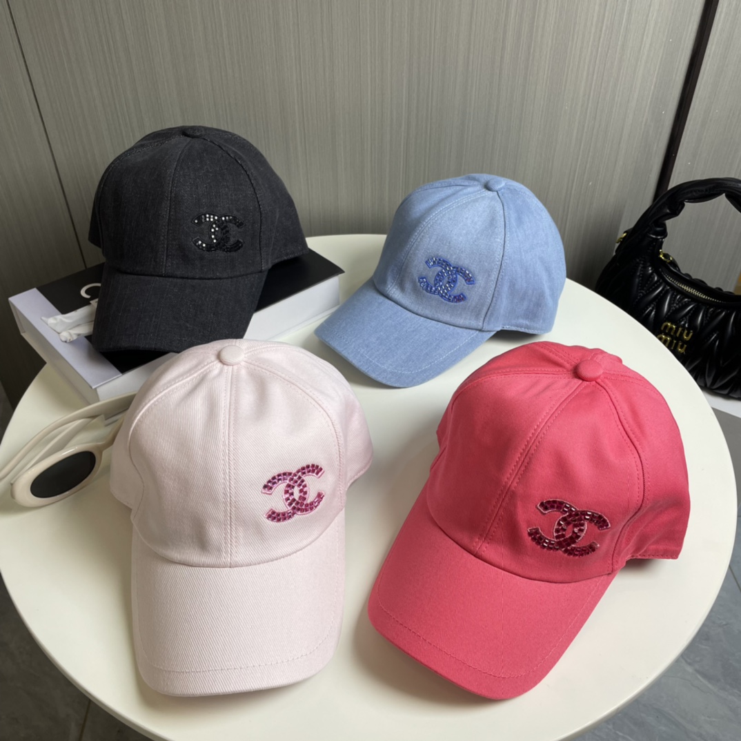 TOP CHANEL Embroidered Baseball Caps - 2 Colors