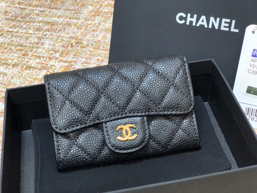 TOPCHANEL Classic Flap Cardholder Black 11x7cm - 4 Types