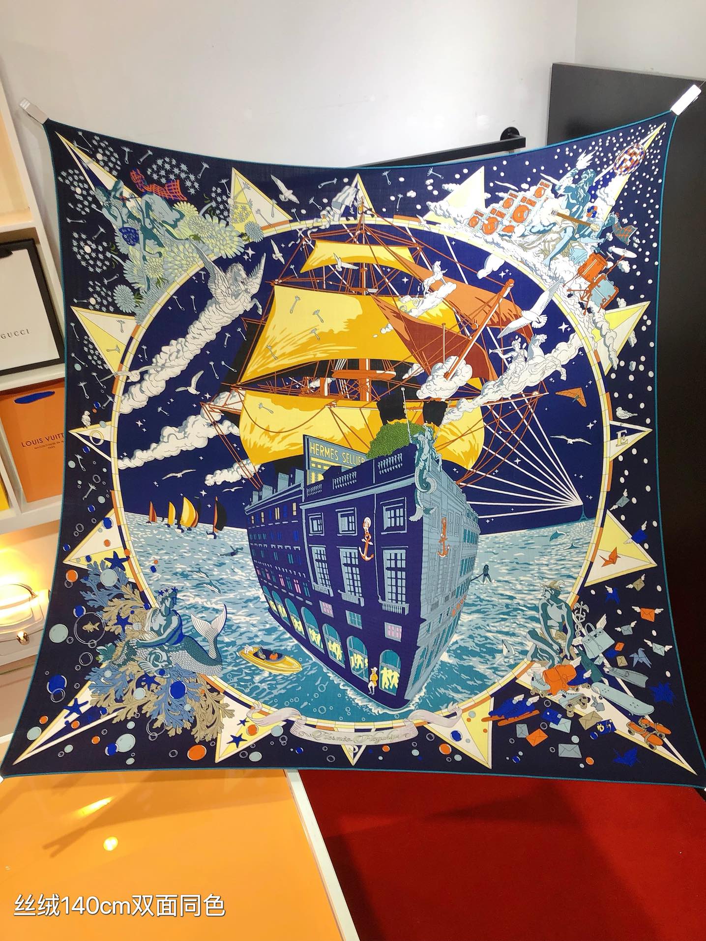 TOP HERMES Square Scarf 140 x 140 cm - 3 Colours