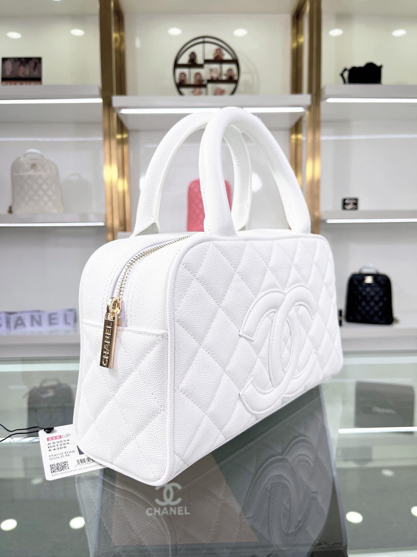 TOP CHANEL Bowler Mini Bag - White