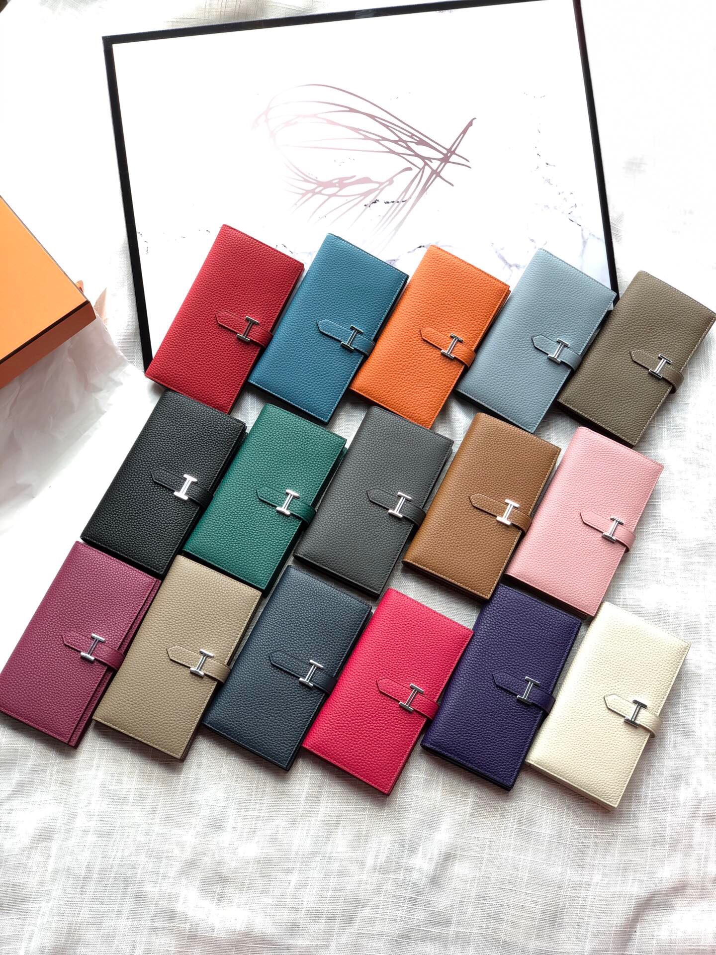 TOP HERMES Bearn Wallet Togo Leather 17.5/9.5cm - 20 Colors