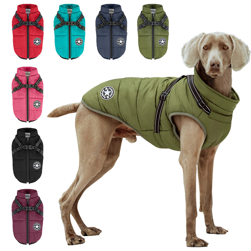 dog cotton coat for autumn and winter, warm and cold-resistant pet clothing, thickened multi-color cotton coat, factory wholesale pet apparel - PawPro UK