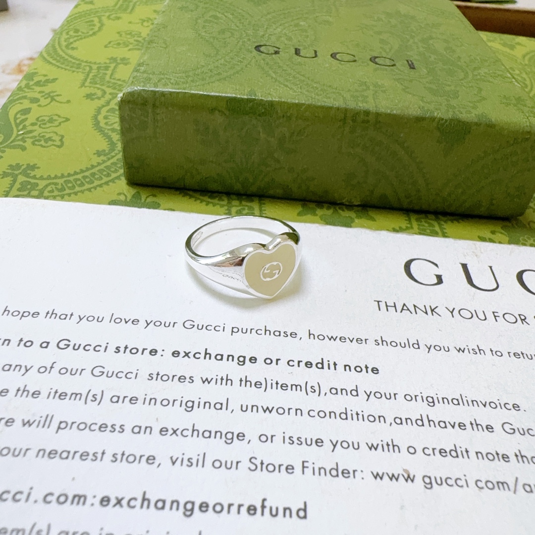 TOP GUCCI Anger Forest GG Ring -Sliver