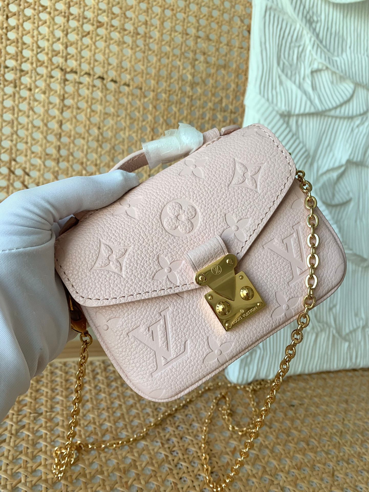 TOP Louis Vuitton LV Micro Empreinte Metis 14x11x3.5cm- Sakura Pink