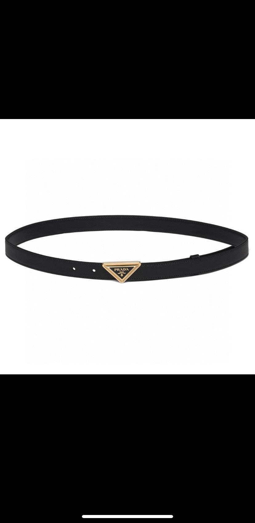 TOP PRADA Belt with Metal Logo - 2CM