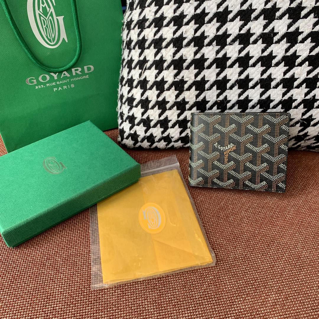 TOP Goyard Folding Wallet - Black
