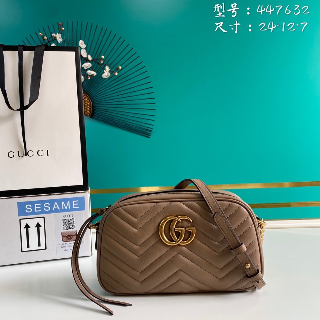 TOP GUCCI GG Small Marmont Shoulder Bag - Dusty Rose