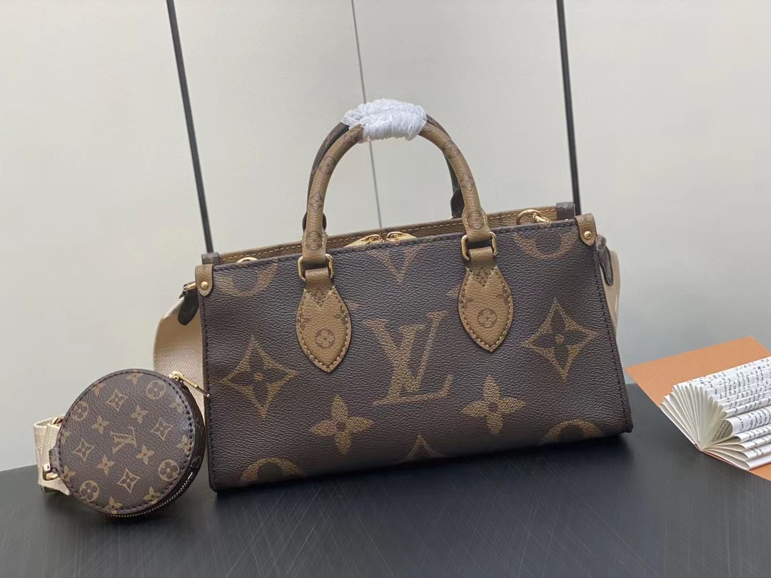 TOP Louis Vuitton LV  On The Go Bag  25x13x10 cm-Brown