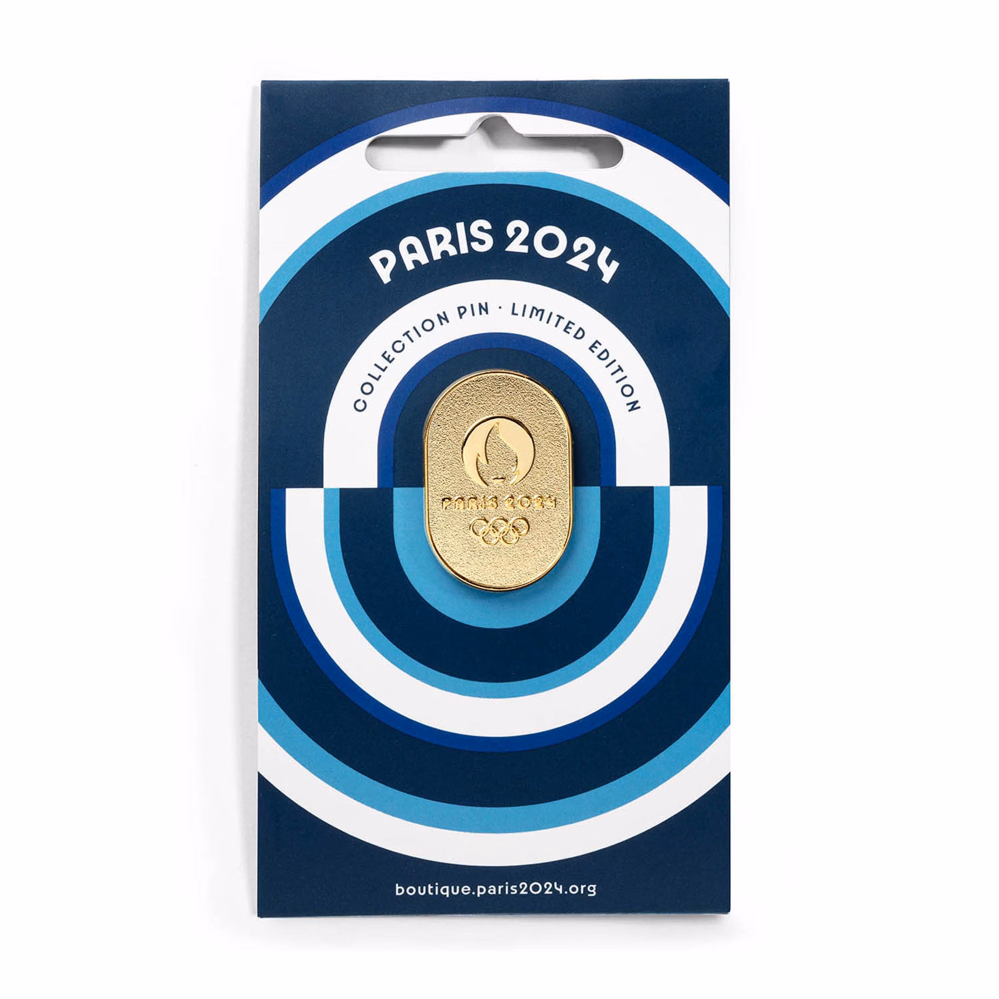 Paris 2024 Olympics Oval Pin Badge - Gold