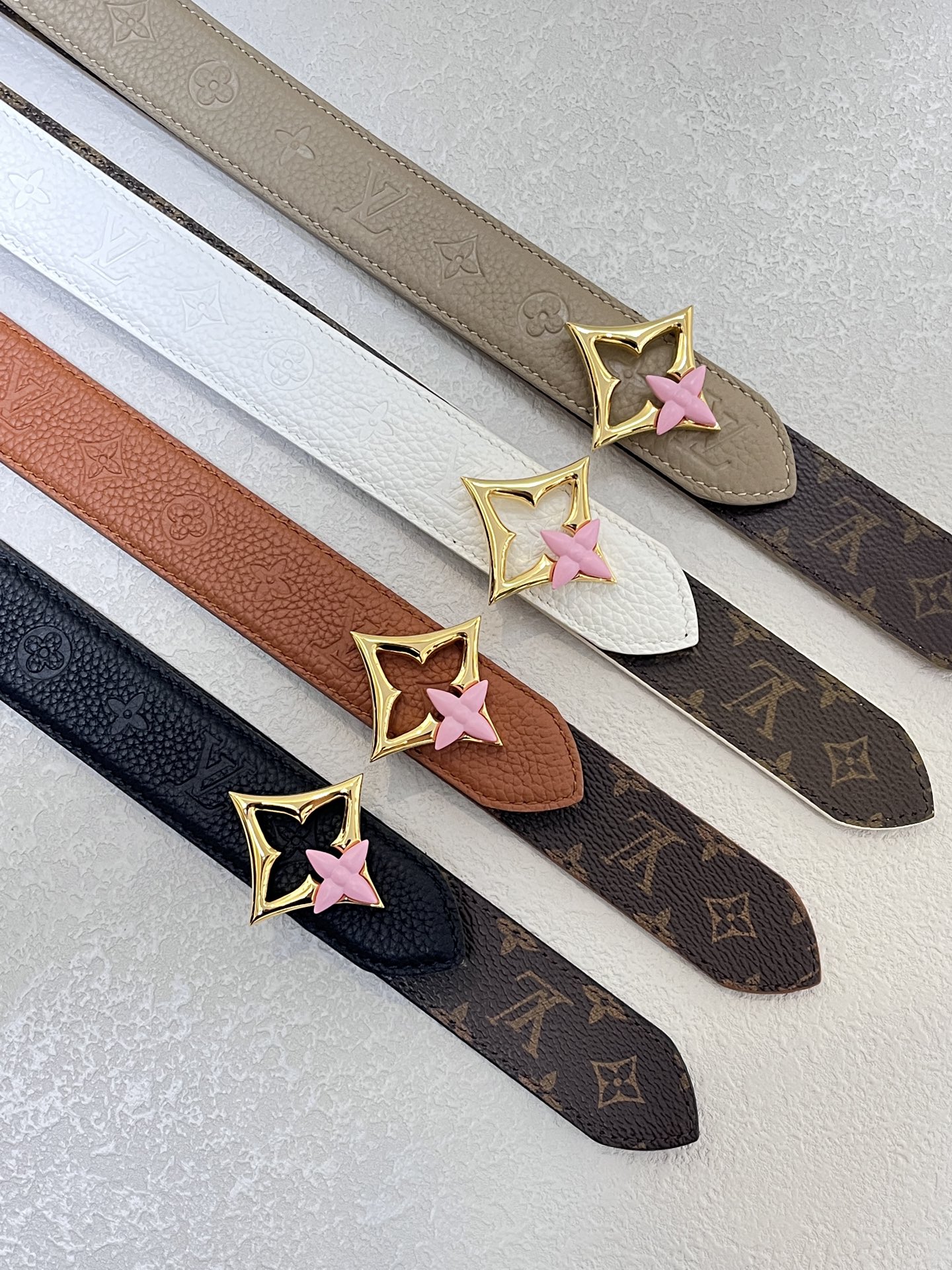 TOP Louis Vuitton LV Monogram Belt 3.0CM - 4 Colors