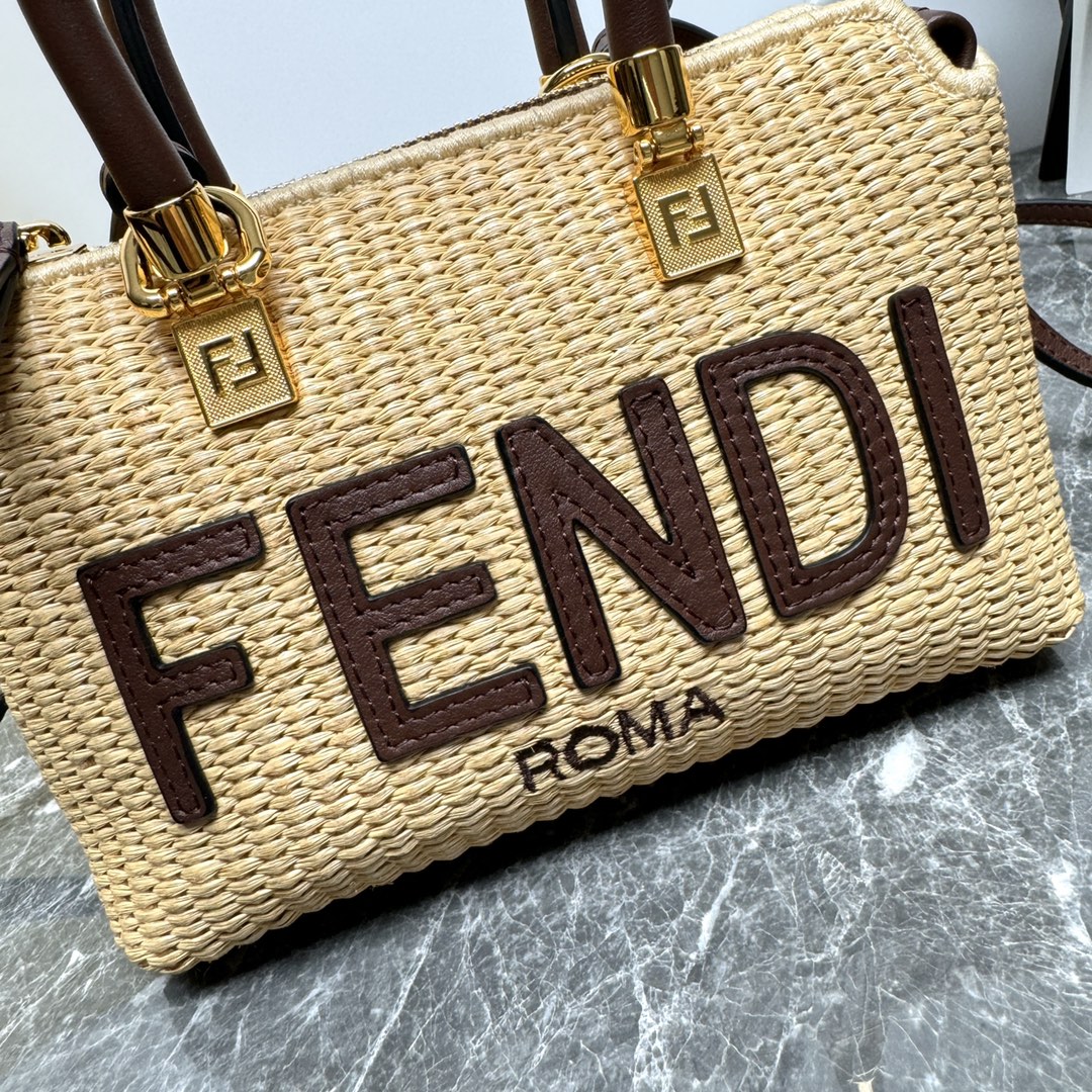 TOP FENDI Mini ByThe Way Boston Bags 18x12x9cm