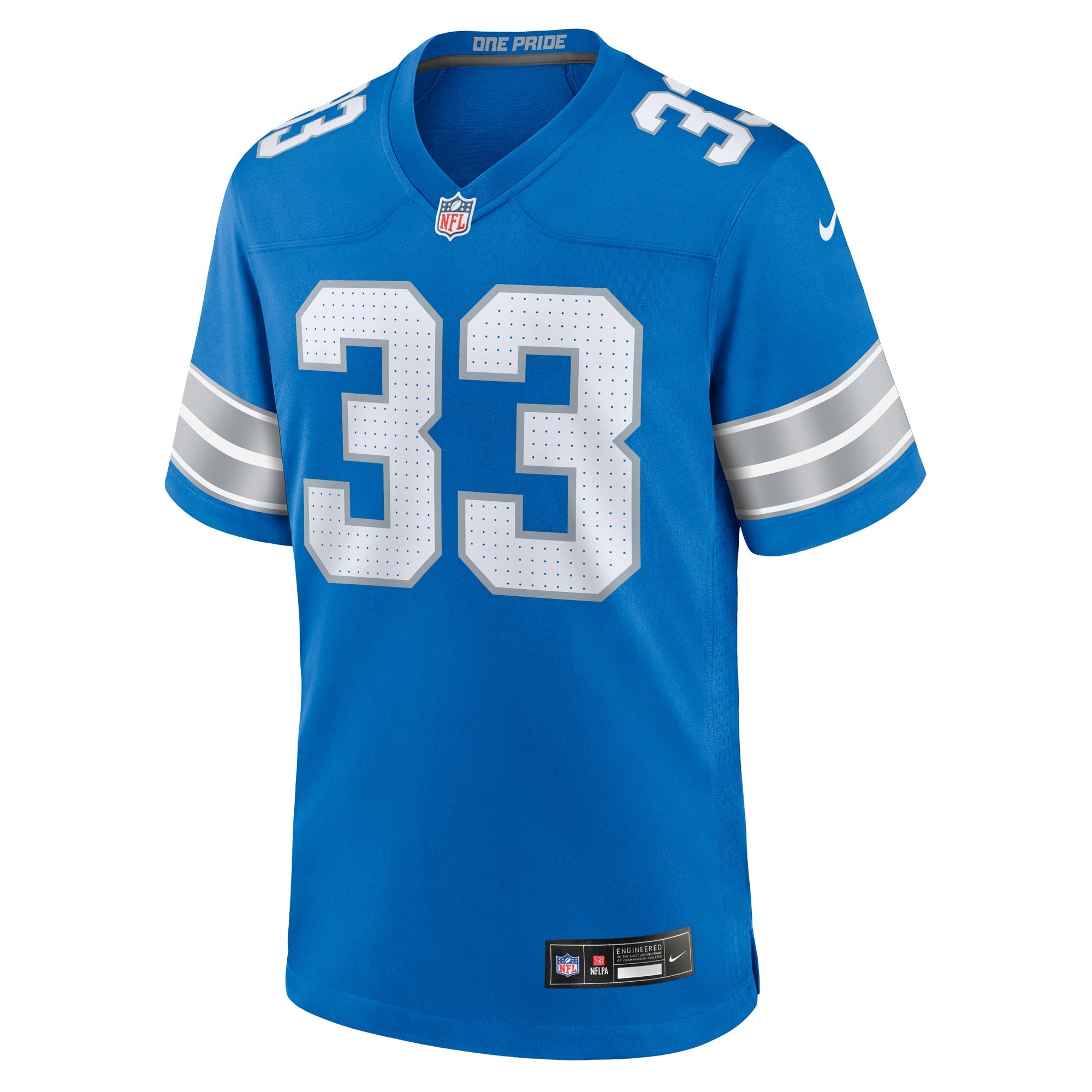 Sione Vaki Detroit Lions  Team Game Jersey -  Blue