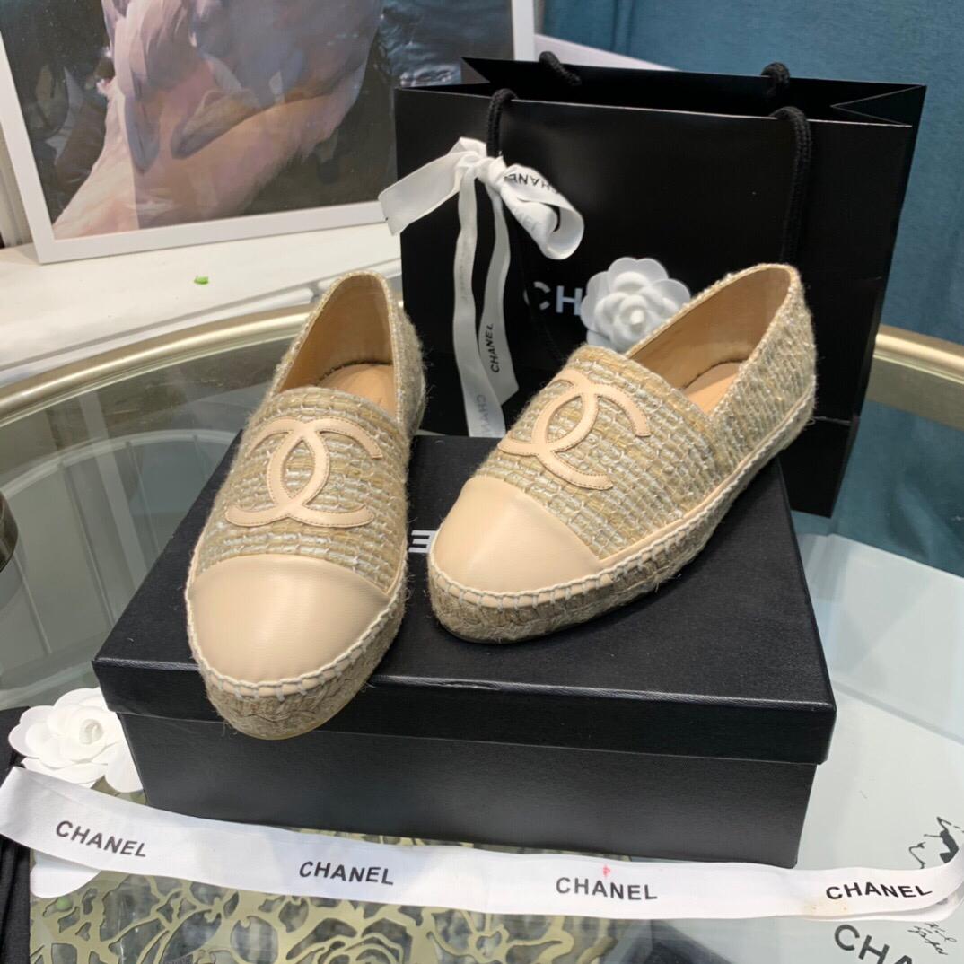 Chanel Espadrilles Tweed and Leather - Beige