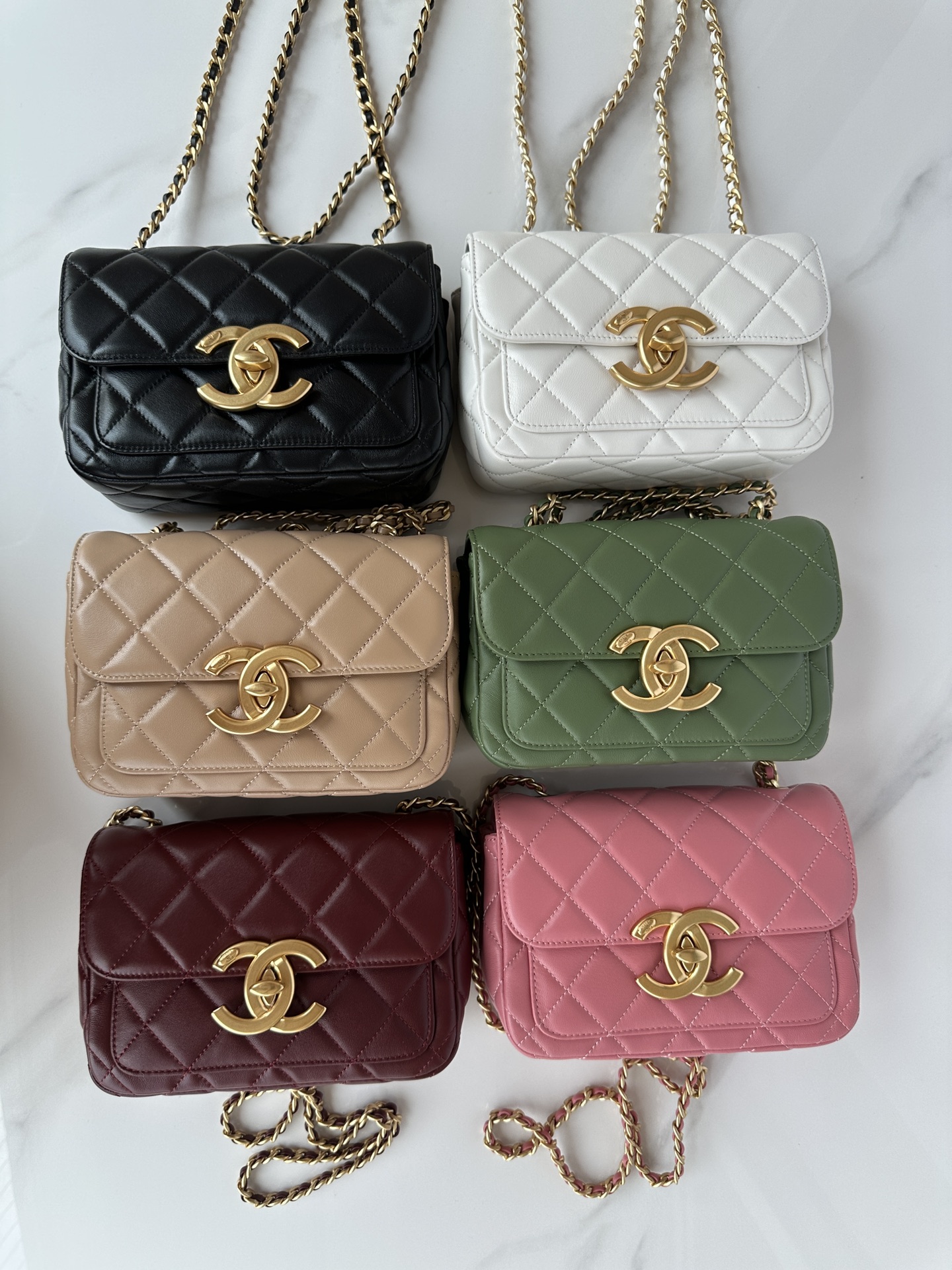 TOP CHANEL Classic Flap Bag 20X8X11cm - 6 Colors