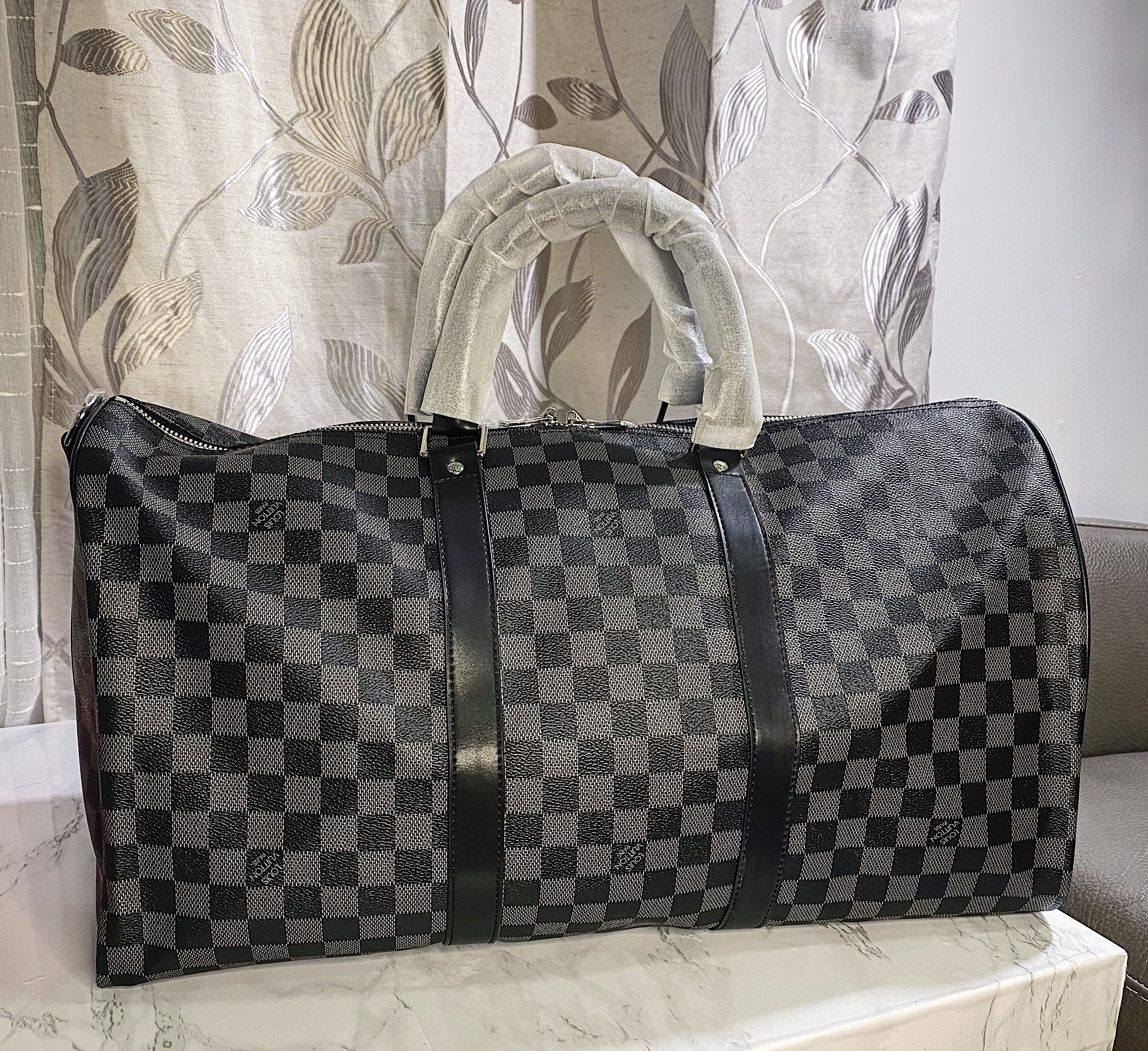 TOP Louis Vuitton LV Duffle Travel Bag Keepall Bag 50cm-Black