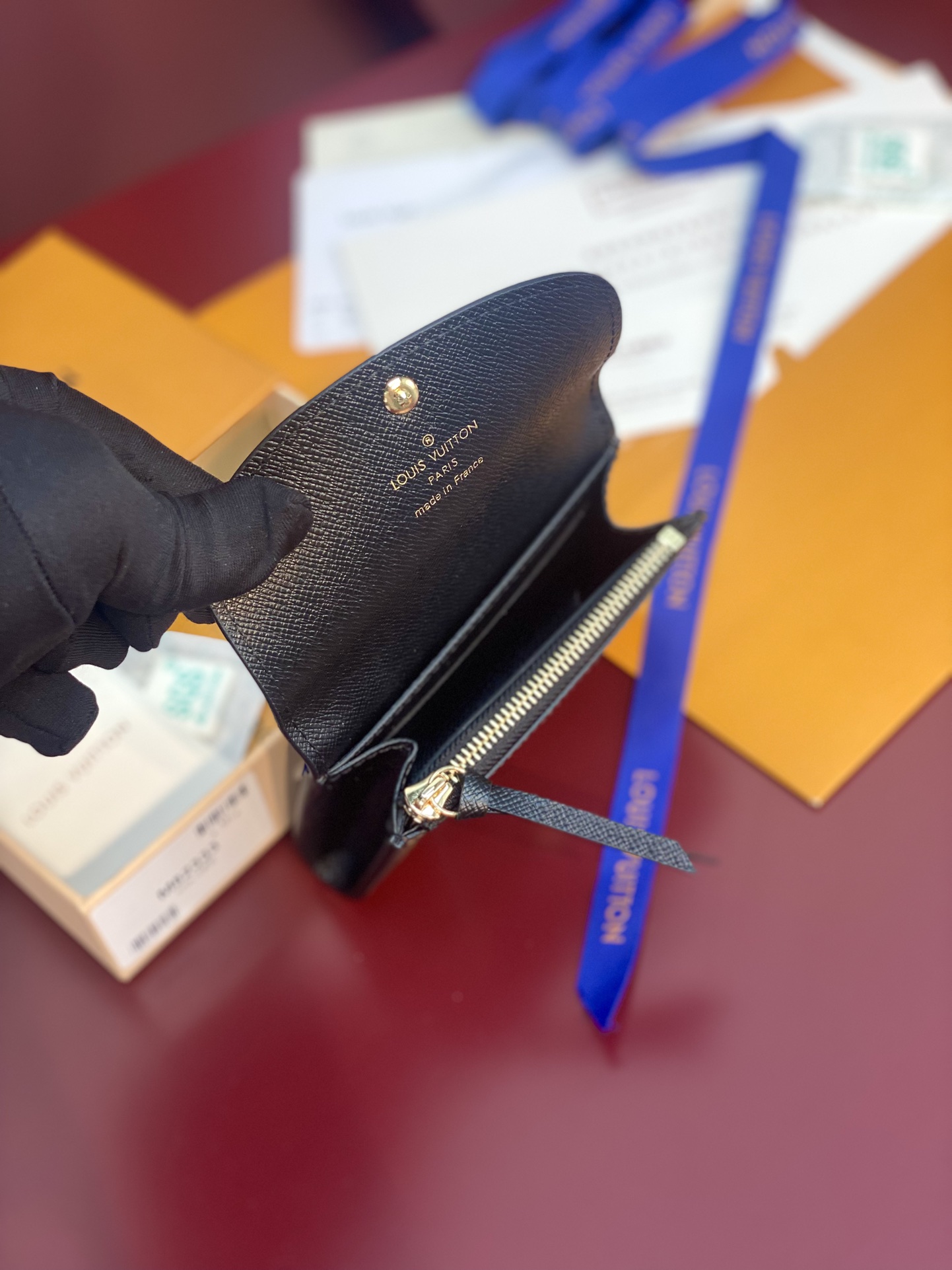 TOP Louis Vuitton LV Rosalie Coin Purse Monogram Reverse Canvas 11x8x2.5cm - Khaki/Brown