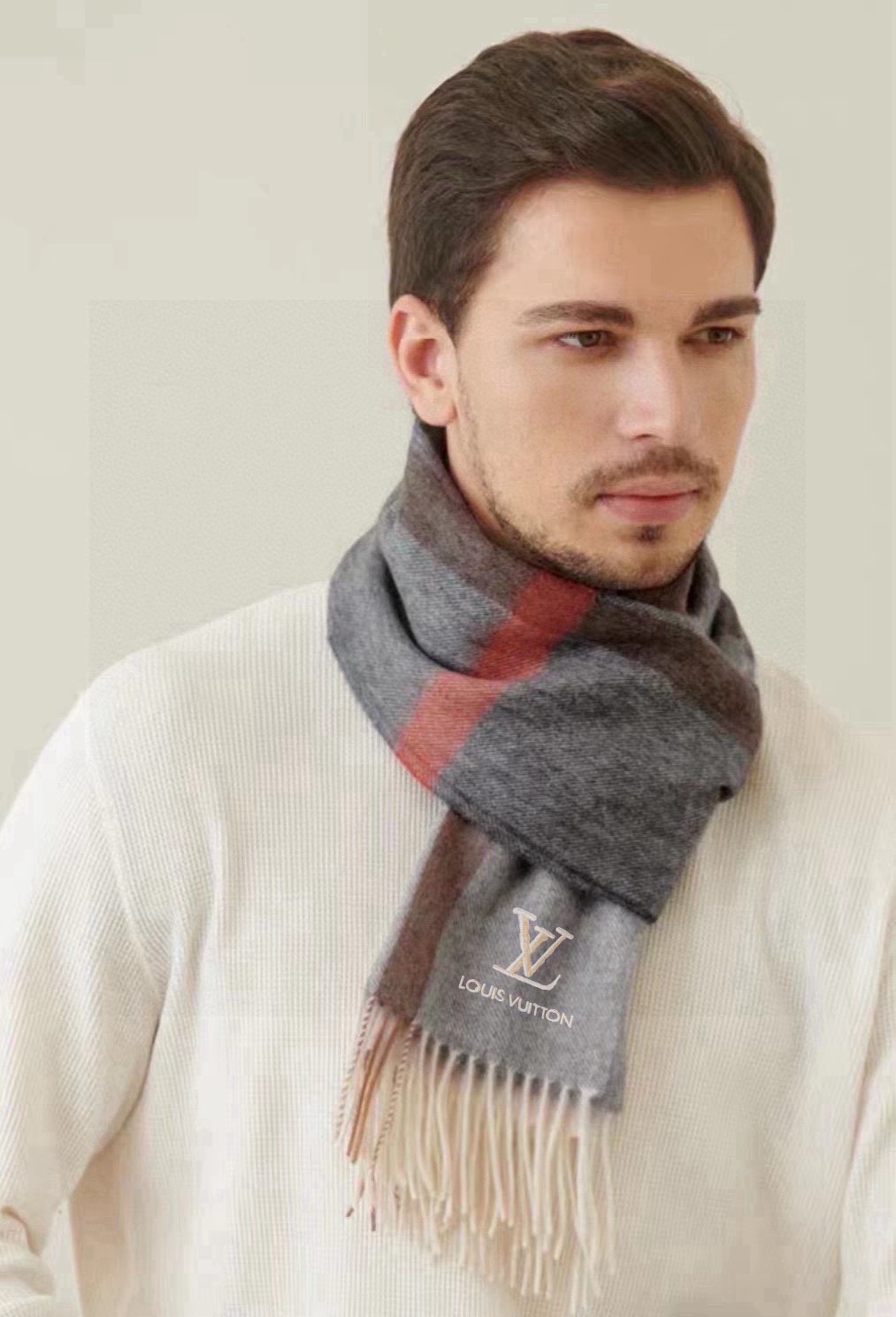 TOP Louis Vuitton LV Men's Scarf 30×170 cm-2 Colors