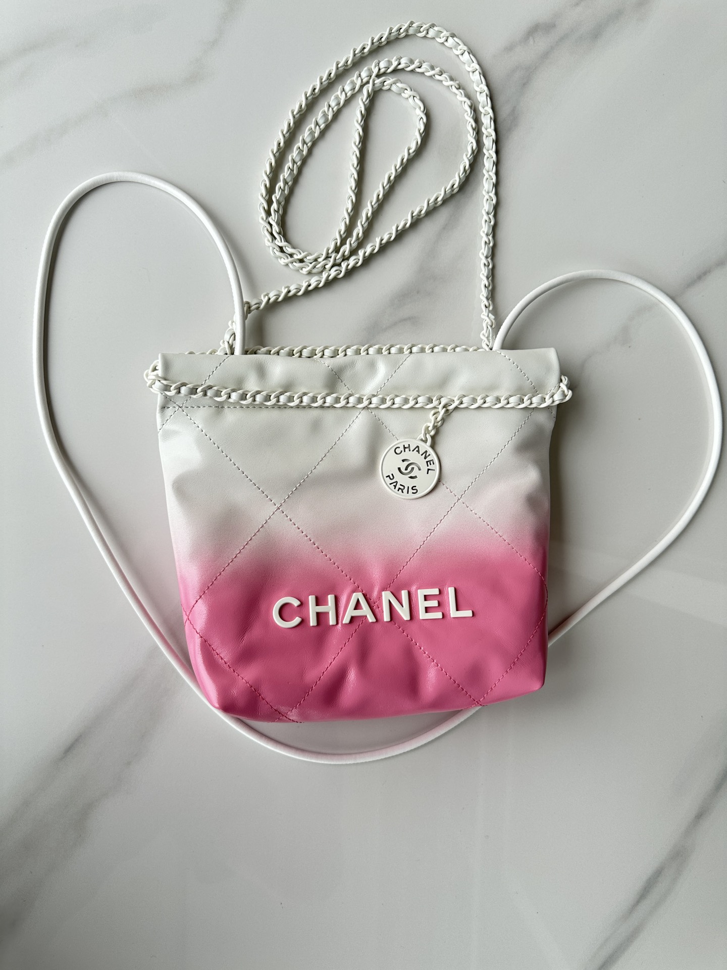 TOP CHANEL 22 Bag mini 19x20x6cm Spray Color Gradient - 4 Color&GHW