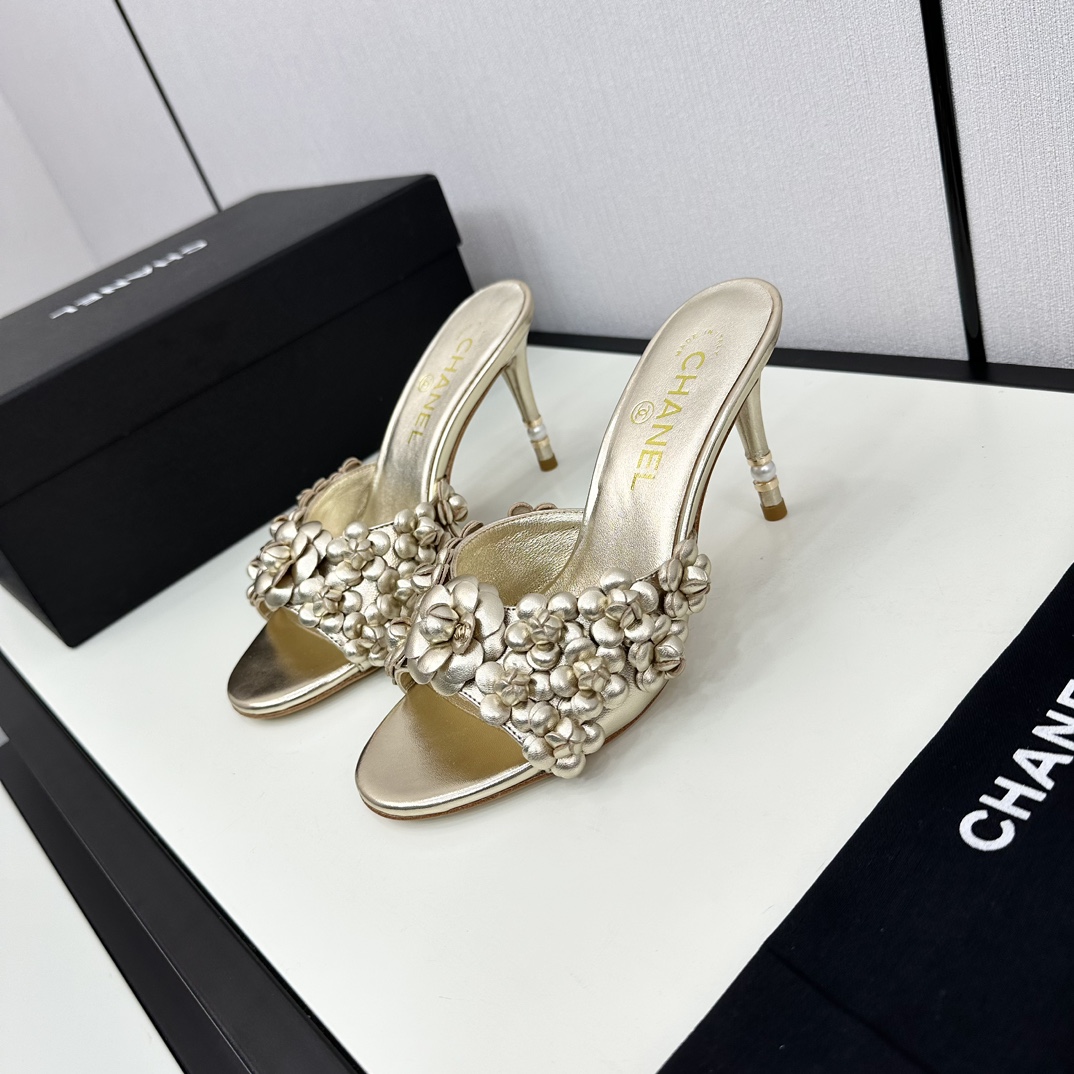 TOP CHANEL High Heel Slippers - 5 Color