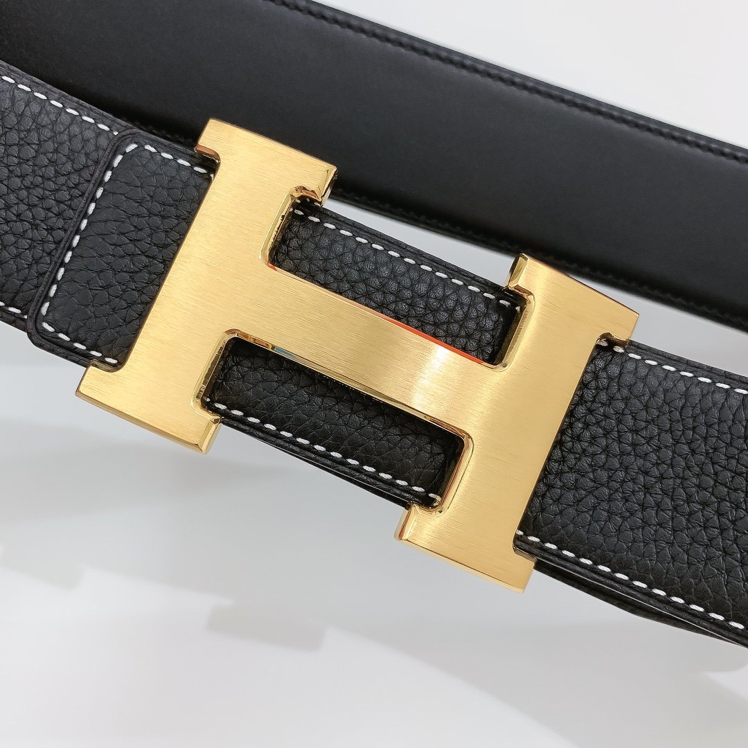 Hermès H Belt Buckle & Reversible Black For Women, Women Belt 380MM