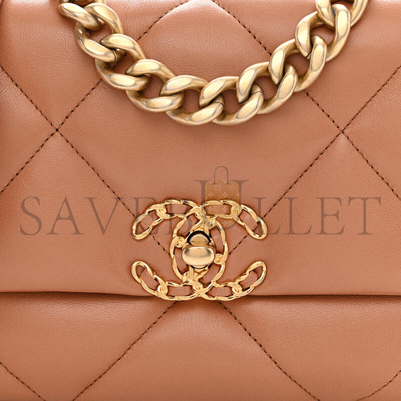 CHANEL MASTER LAMBSKIN QUILTED MEDIUM 19 FLAP AS1160  (25*17*8cm)