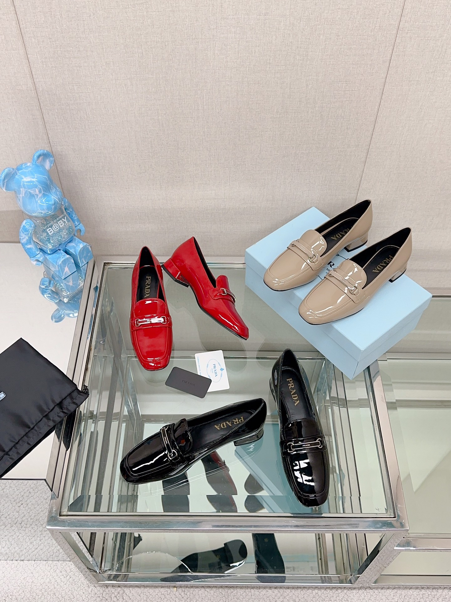 Top PRADA Thick Heeled Square Toe Single Shoes - 3 Colors