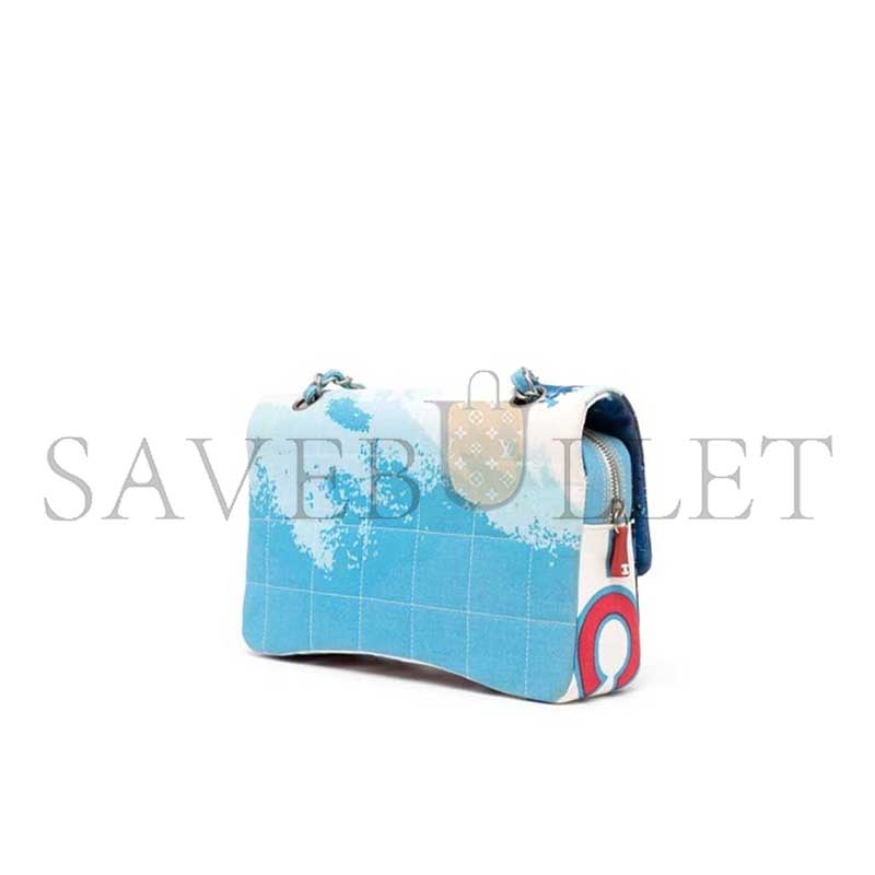 CHANEL SURF LINE SHOULDER BAG IN BLUE (25*15*6cm)