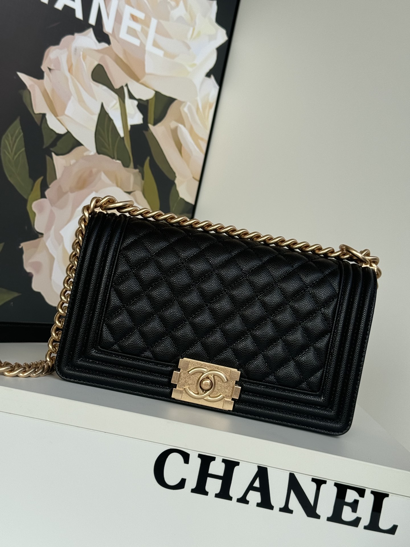 TOP CHANEL Le Boy Bag 25cm - Black&GHW/2 Types