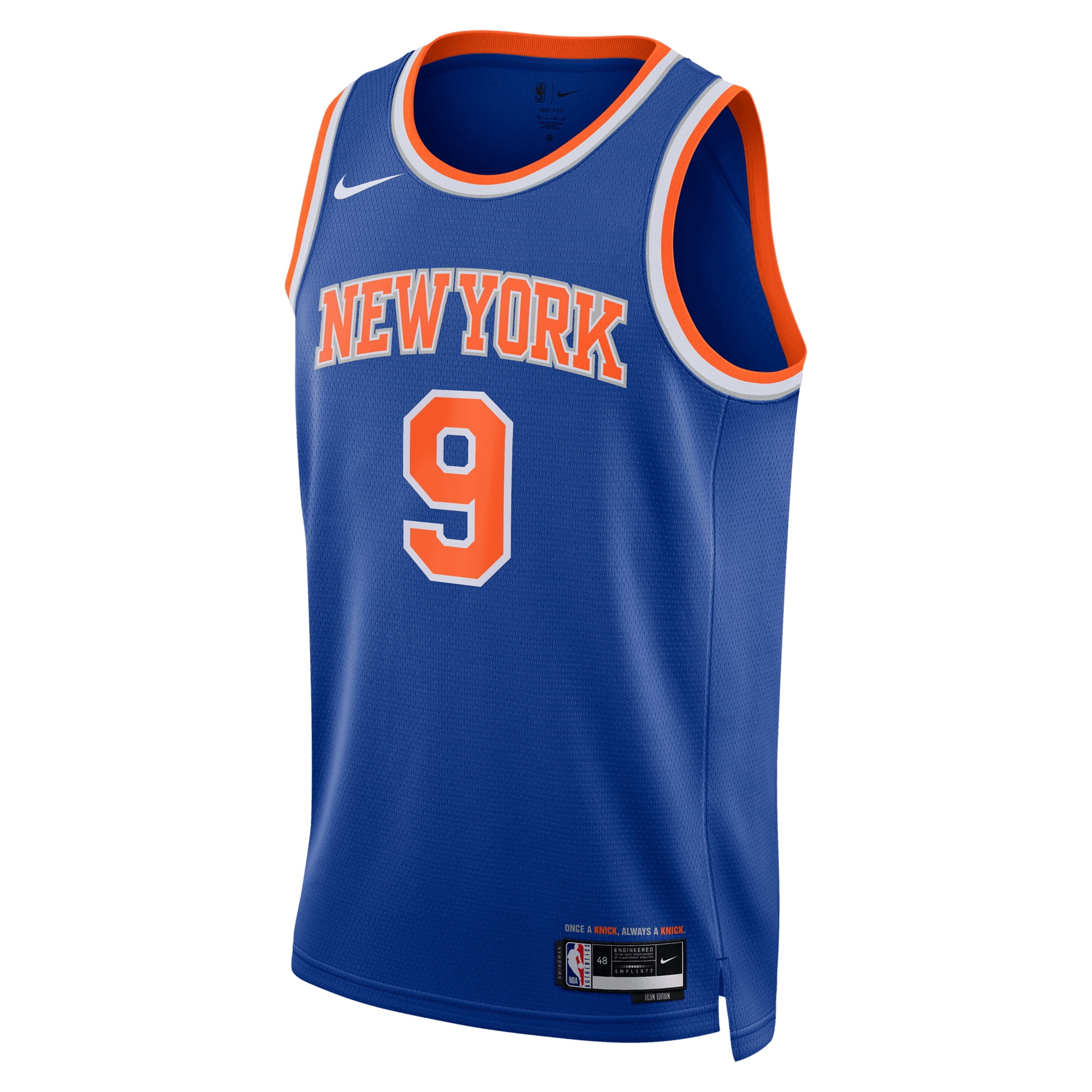 New York Knicks RJ Barrett Blue Swingman Jersey - Icon Edition