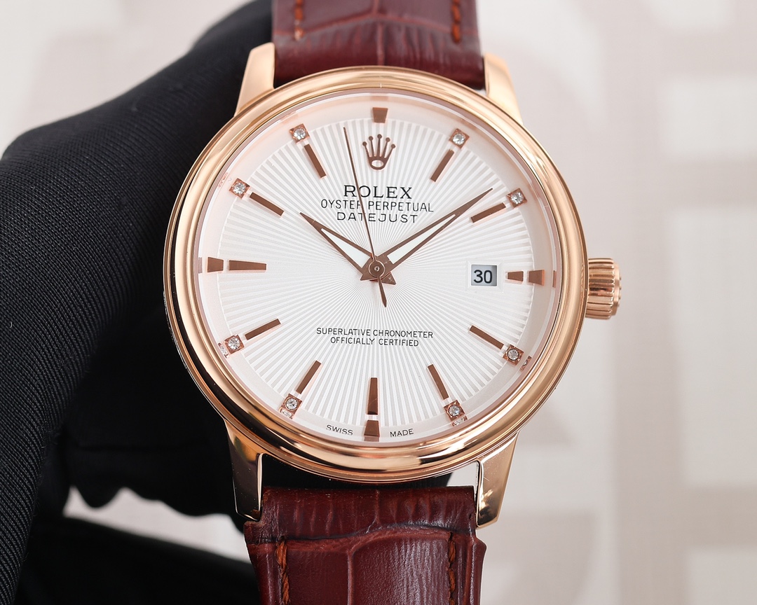 TOP ROLEX 40mm Watch - 2 Colors - White/Black Dial