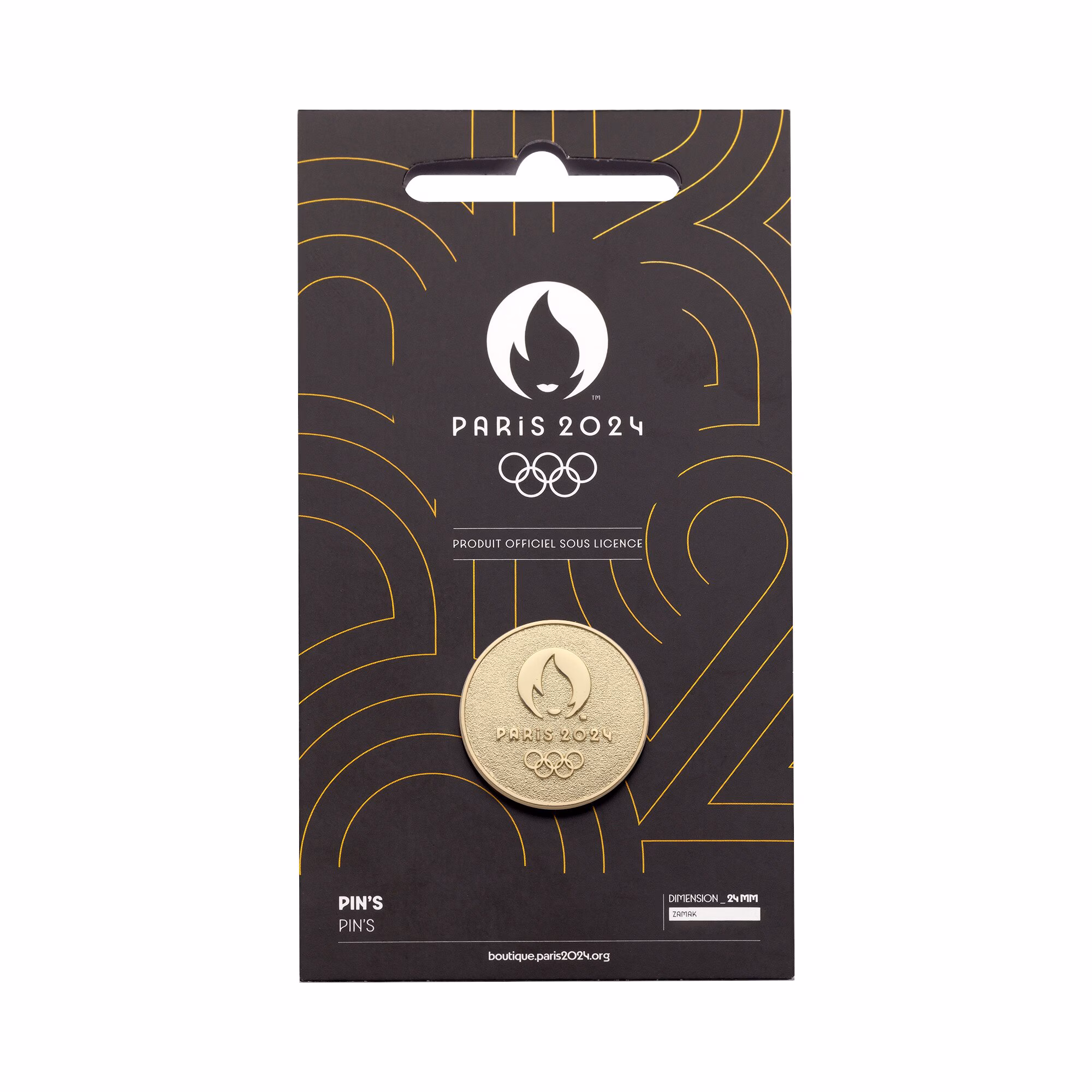Paris 2024 Olympics Gold Pin Badge