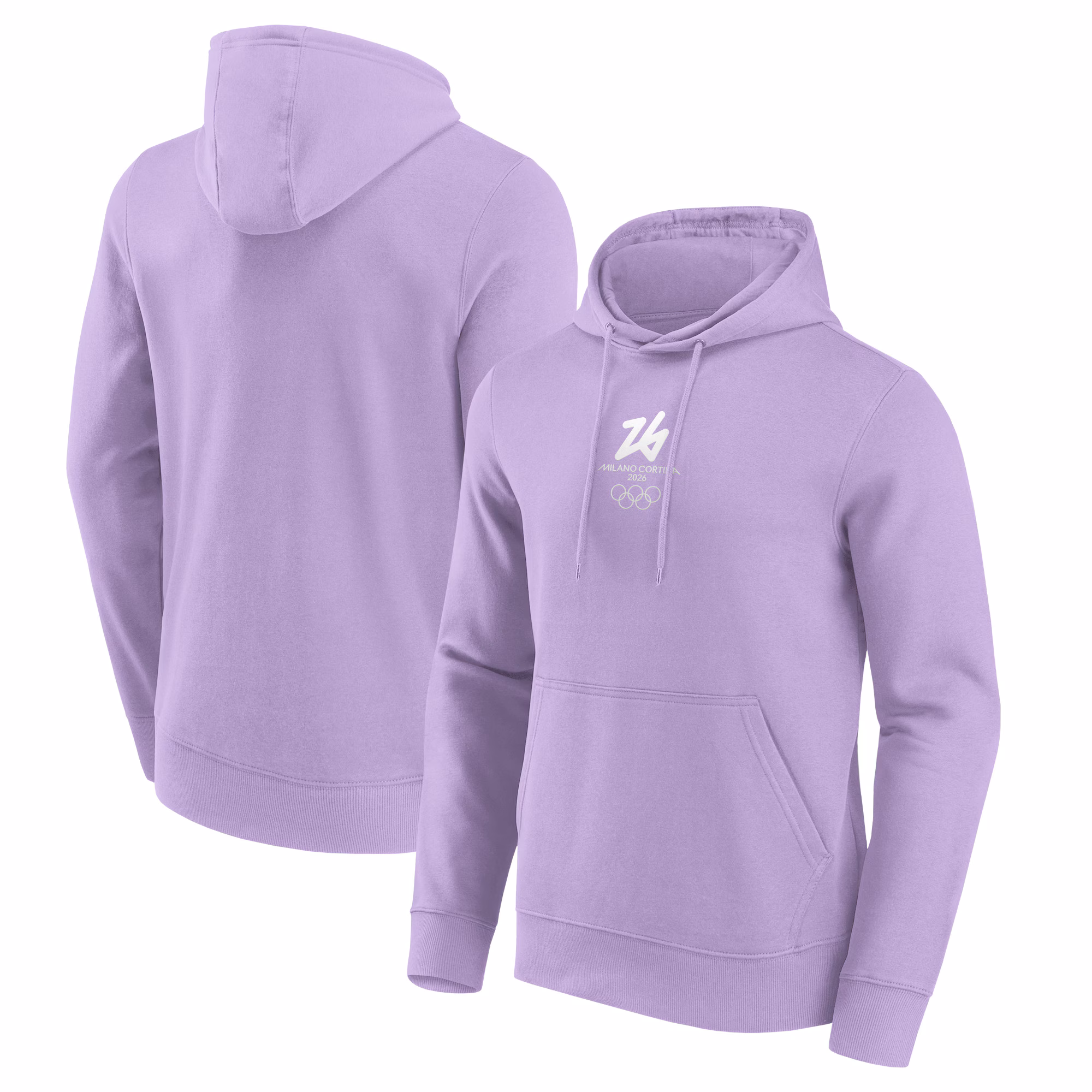 Milano Cortina 2026 Olympics Fashion Mono Logo Graphic Hoodie - Purple