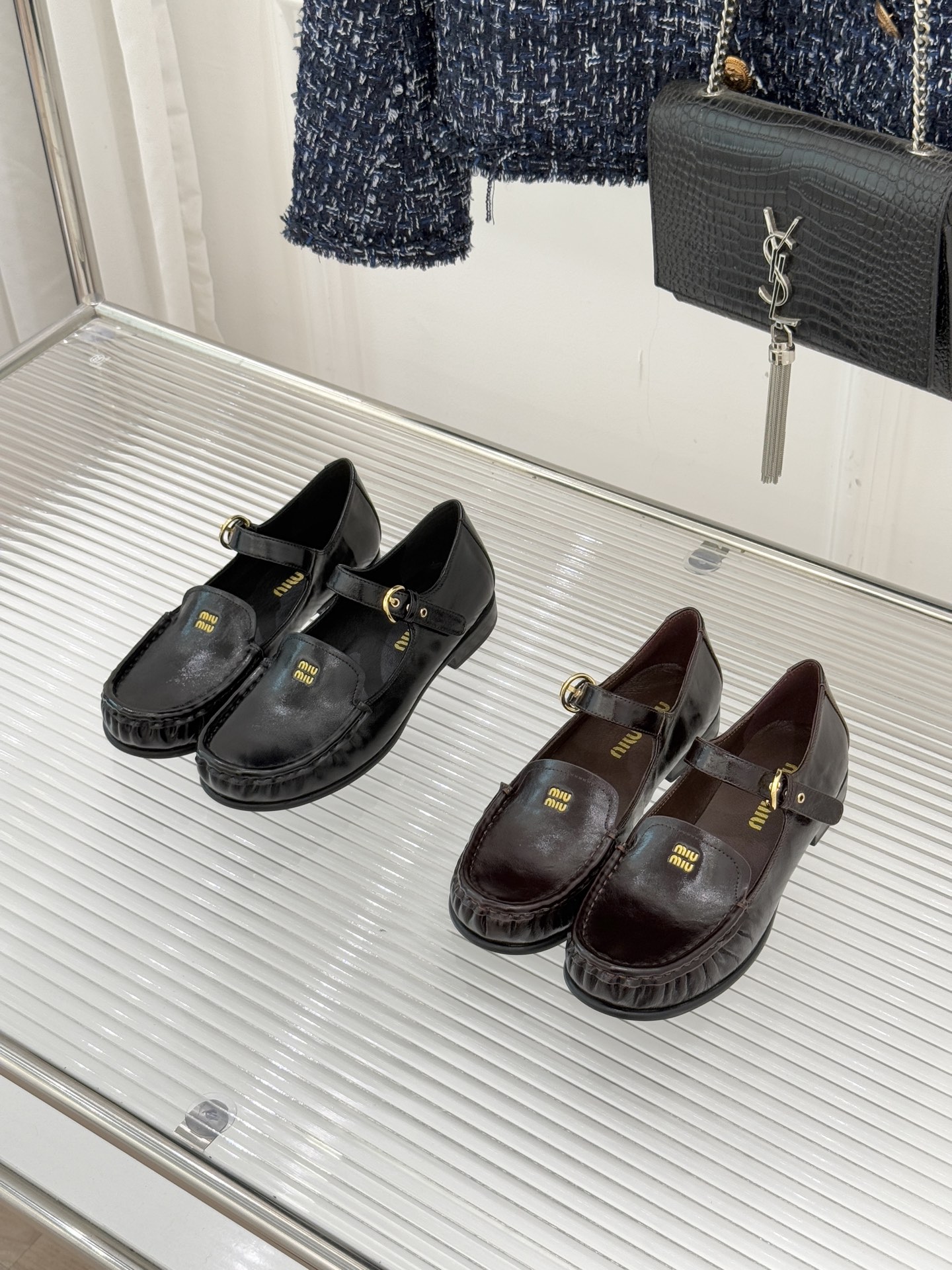 TOP Miu Miu Mary Jane Loafer Shoes - 2 Color