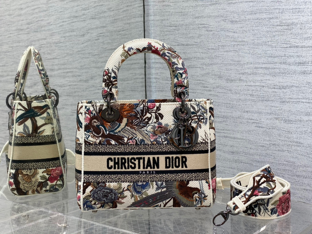 TOP Christian Dior Lady D-LITE Bag Medium 24 cm - Multicolour
