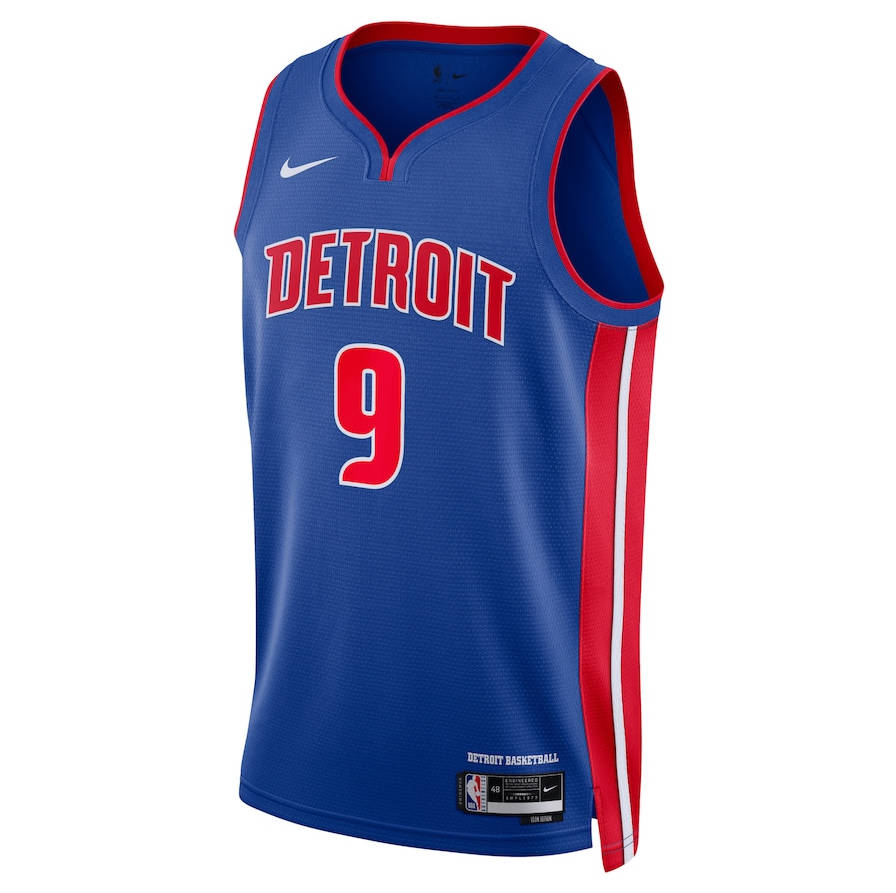 Detroit Pistons Jersey Blue Ausar Thompson  Unisex 2023 Draft Pick