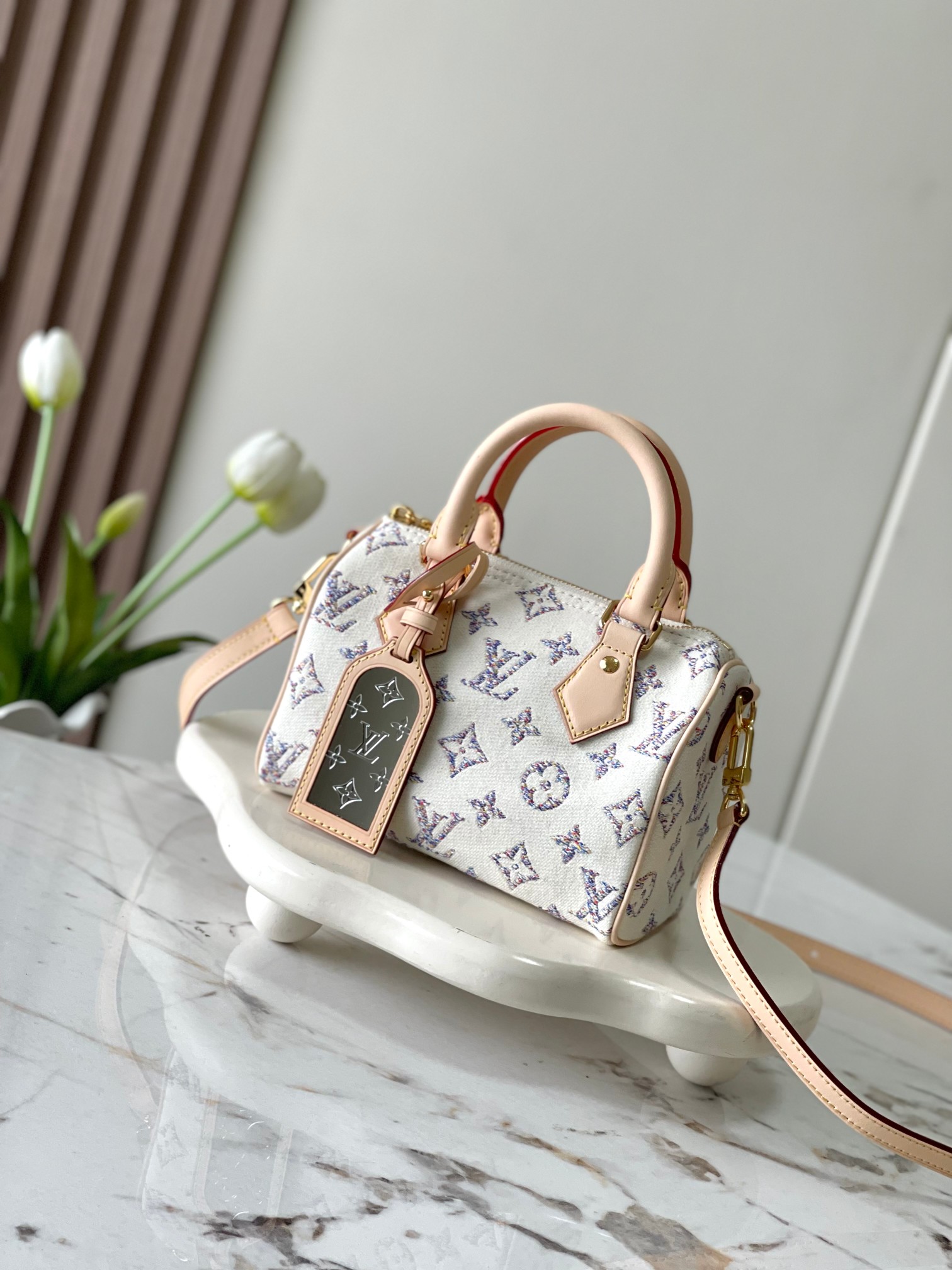 TOP Louis Vuitton LV Speedy Bandoulière 20  Bag 20.5 x 13.5 x 12 cm - White