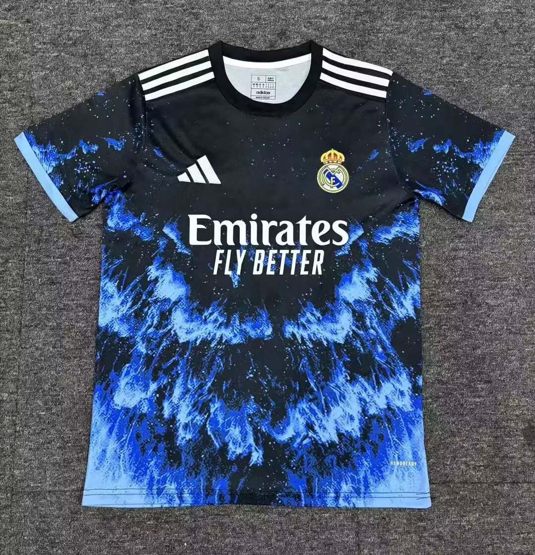 2025/2026 Real Madrid Special Edition Black And Blue Football Shirt1:1 Thai Quality