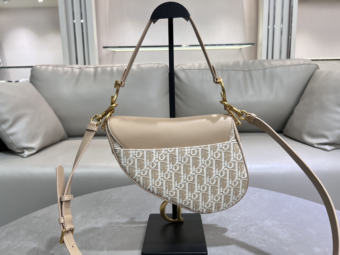 TOP Christian Dior Saddle Bag 25.5×20×6.5cm - Brown